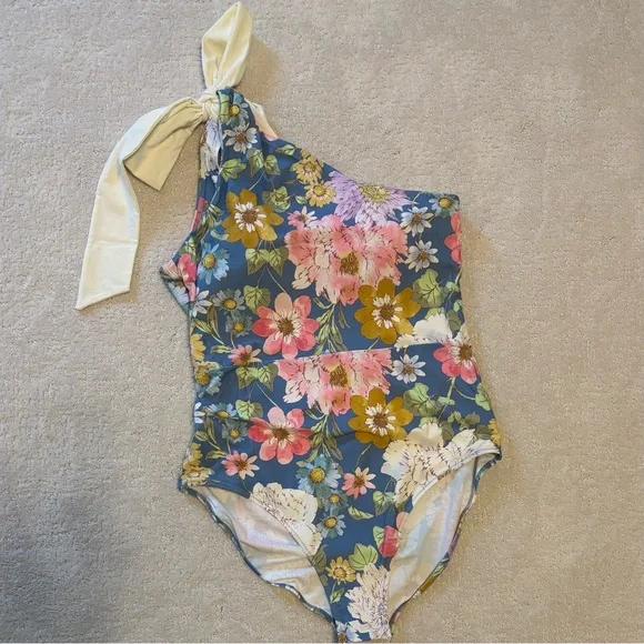 Summersalt The Bow Shoulder Ruched Sidestroke - Size 22 NEW! - Picture 1 of 6